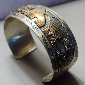 S.Skeets Sterling Story Bracelet